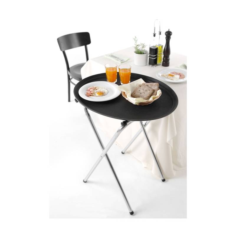 Hendi bandeja ovalada antideslizante de fibra de vidrio negra cm 60x73