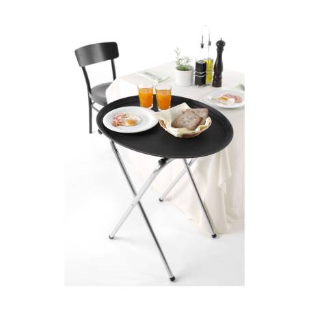 Hendi plateau ovale antidérapant en fibre de verre noir cm 60x73