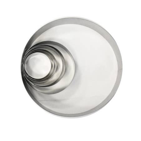 Moule rond en acier inoxydable 9x4 cm
