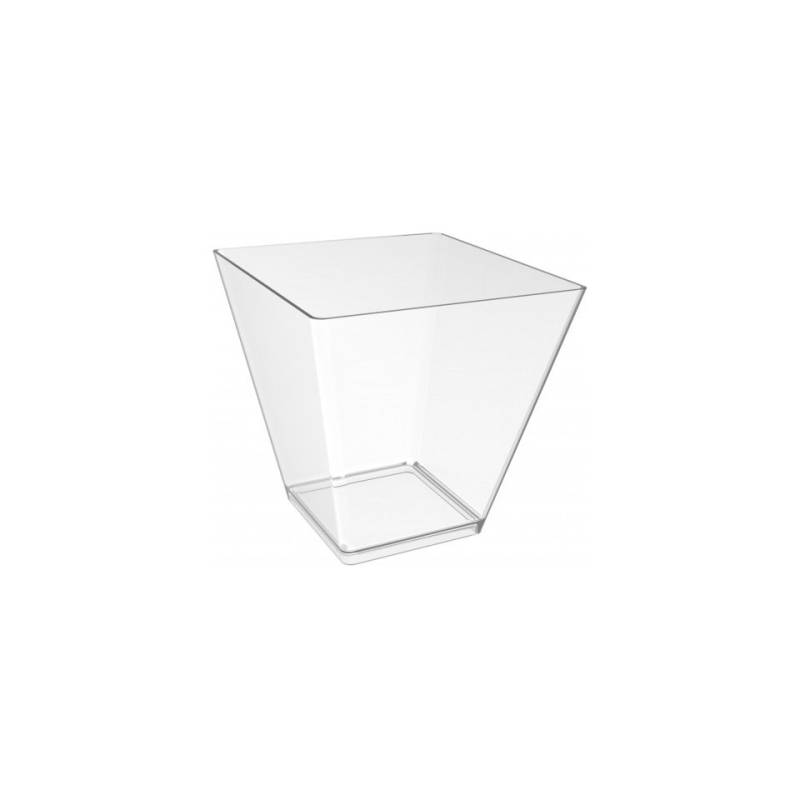Copa prisma cuadrada en ps transparente cl 9,5