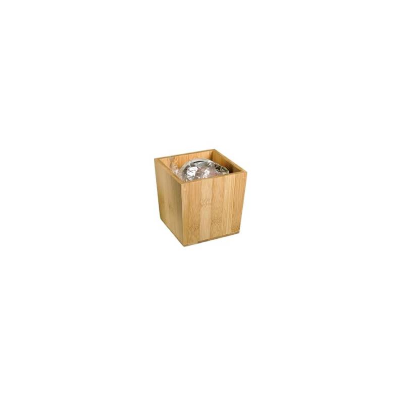 Porte-poubelle de table en bambou 11x10x11 cm