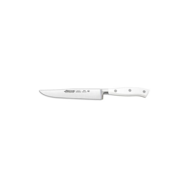 Cuchillo de cocina Arcos de acero inoxidable con mango blanco cm 15