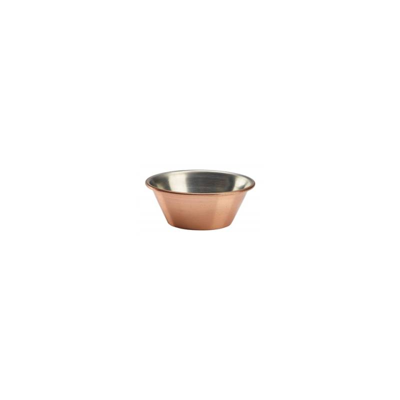 Taza Ramekin de acero inoxidable recubierta de cobre cm 6