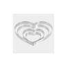 De Buyer moule à coeur perforé en acier inoxydable 8x2 cm