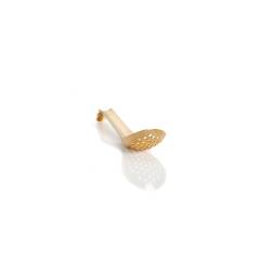 Lotus 100% Cuillère de chef perforée en acier doré Cm 17