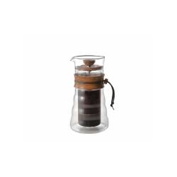 Tazón de infusión de café prensado en vidrio y madera de olivo cl 40