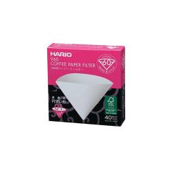 Filtros de café americanos en papel blanco