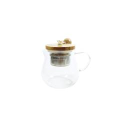 Teaor Théière en verre et bois Hario avec filtre cl 45