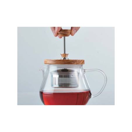 Teaor Hario tetera de vidrio y madera con filtro cl 45