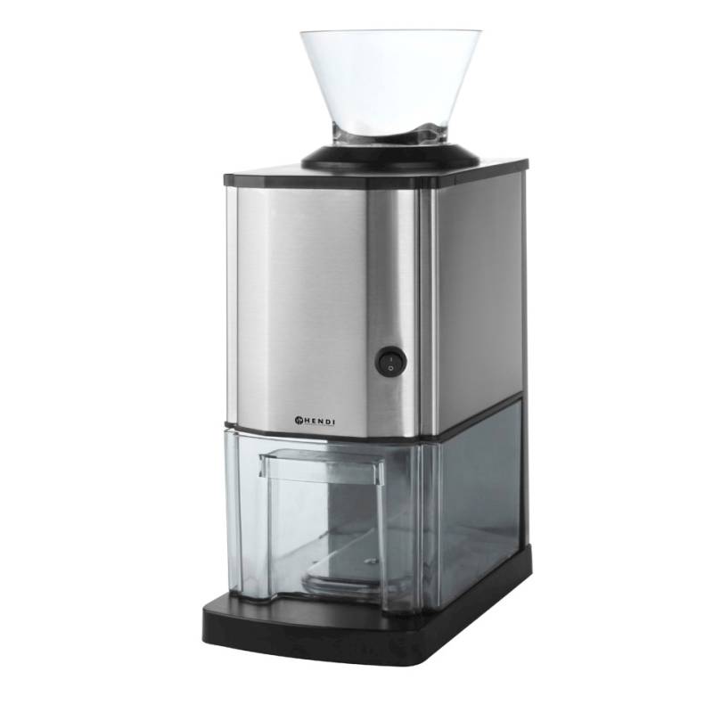 Picadora de hielo eléctrica Hendi de acero inoxidable, abs y polipropileno