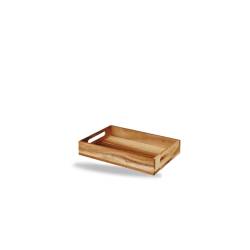 Caja rectangular Churchill de madera de acacia marrón 30x20x4,8 cm