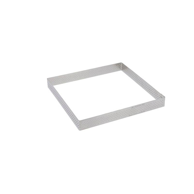 Molde cuadrado perforado De Buyer 15x15 cm
