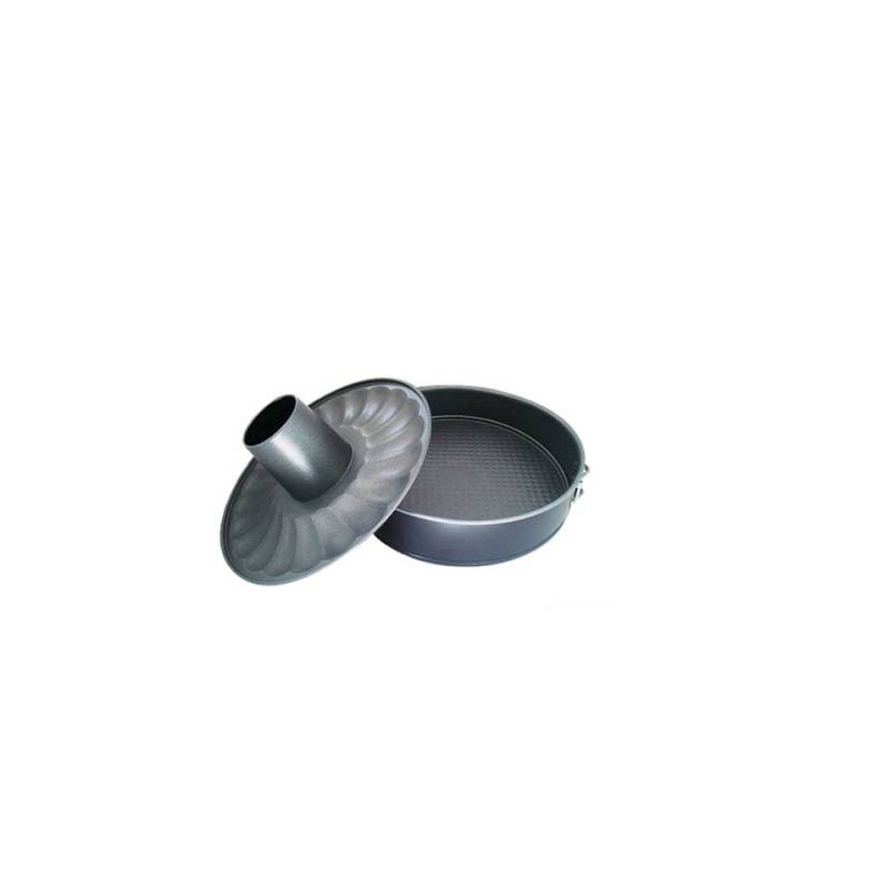 Molde de acero inoxidable antiadherente de 2 fondos 26 cm