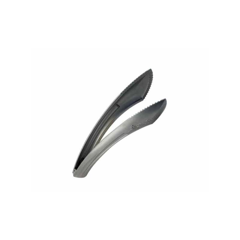 Pinzas para hielo o fruta de policarbonato plateado 20 cm
