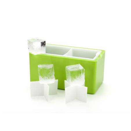 Molde para cubitos de hielo 100% Chef verde 22,5x12x11 cm
