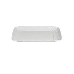 Bandeja rectangular de porcelana blanca vintage 29,5x20,5 cm