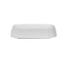 Bandeja rectangular de porcelana blanca vintage 29,5x20,5 cm