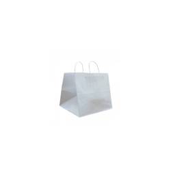 Bolsas habana con asas de cuerda en papel blanco cm 26x17x24