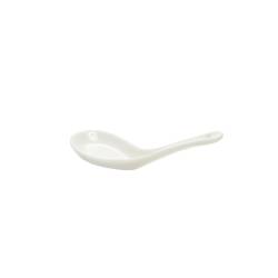 Mini cuillère de dégustation de soupe de riz en porcelaine blanche 9x2.5 cm