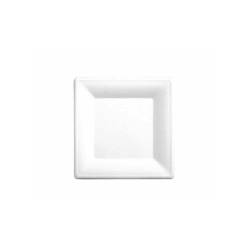 Platillo cuadrado de pulpa blanca Bionic 16x16 cm