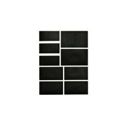 Etiquetas rectangulares de vinilo negro
