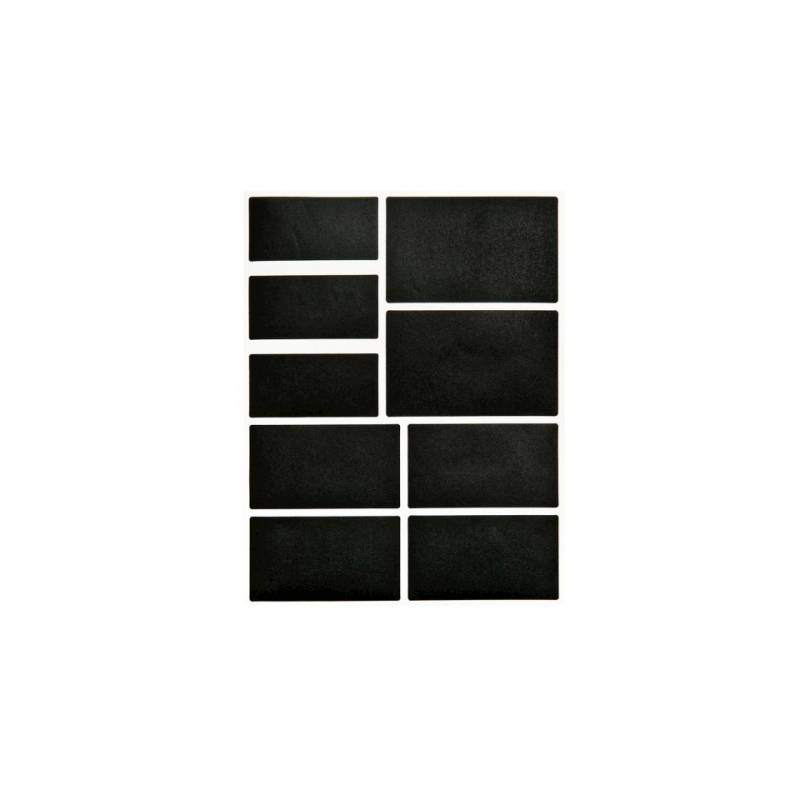 Étiquettes rectangulaires en vinyle noir