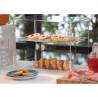 Présentoir à pâtisserie à 2 niveaux en polycarbonate transparent cm 45x31x37