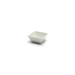 Taza cuadrada de porcelana blanca 6,5x3 cm