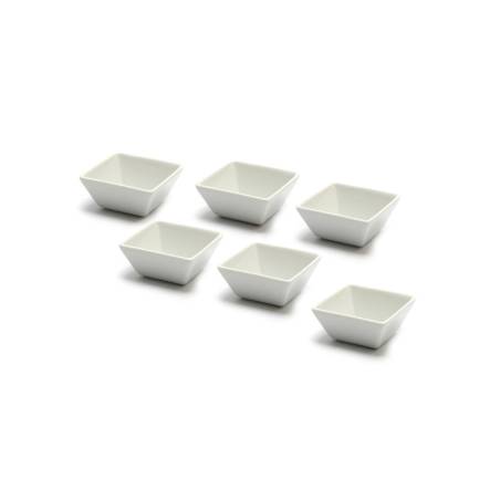 White porcelain square cup 2.56x1.81 inch