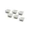 Tasse carrée en porcelaine blanche 6.5x3 cm