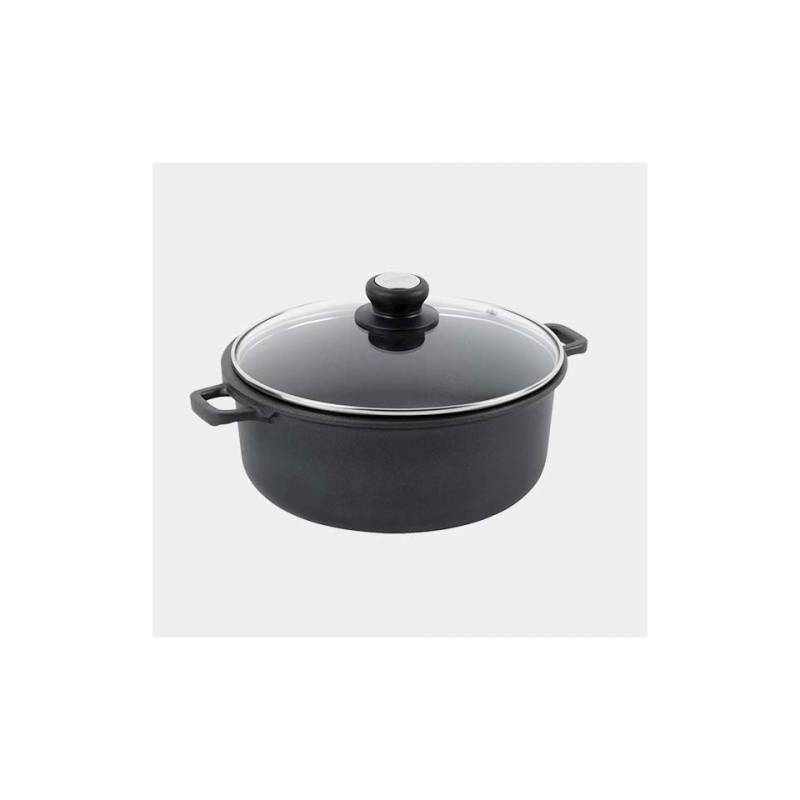 De Buyer Choc Extrême cocotte haute avec couvercle antiadhésif en aluminium 24 cm