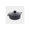 Cazuela alta De Buyer Choc Extreme con tapa de aluminio antiadherente 24 cm