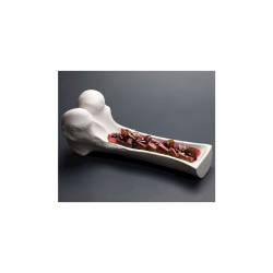 Plato de hueso 100% Chef en porcelana blanca 25x10 cm