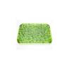 Plato Nori 100% Chef en vidrio verde glittered cm 22x16