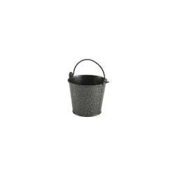 Mini-couverture en acier galvanisé martelé noir 10 cm