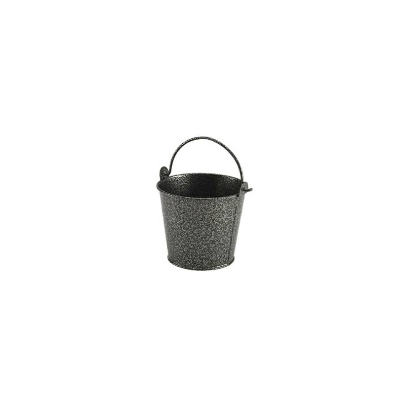 Mini-couverture en acier galvanisé martelé noir 10 cm