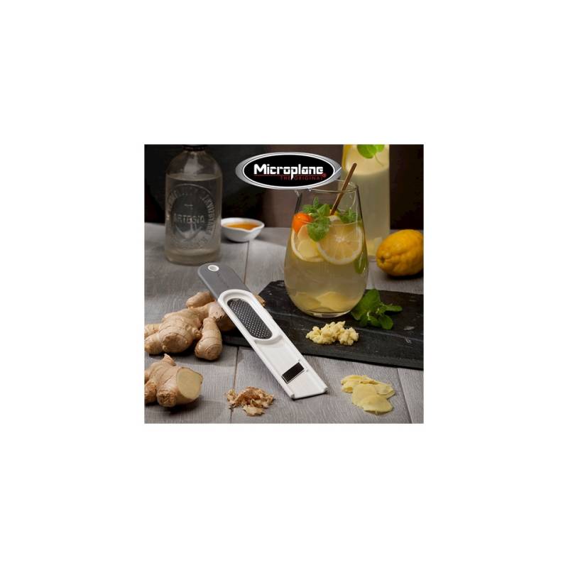 Rallador de jengibre Microplane de acero y plástico 27,5 cm