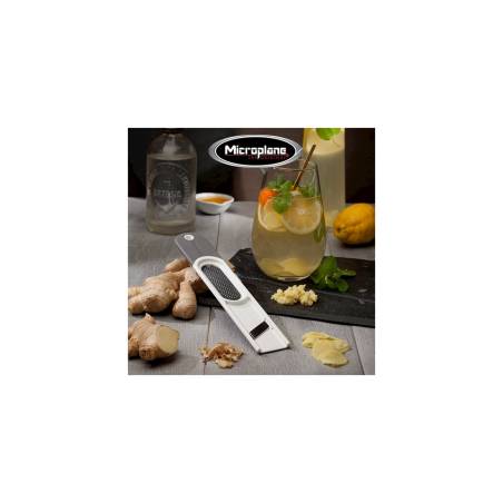 Rallador de jengibre Microplane de acero y plástico 27,5 cm