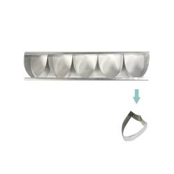 Moule en acier inoxydable 5 badges cm 22x5,1