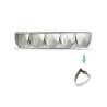 Moule en acier inoxydable 5 badges cm 22x5,1
