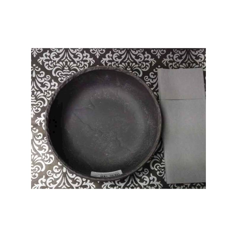 Set de table en papier damassé noir et argent Cm 30×40