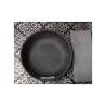 Mantel Individual Damasco Negro Y Plata Cm 30×40