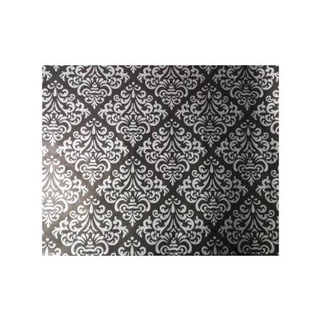 Set de table en papier damassé noir et argent Cm 30×40