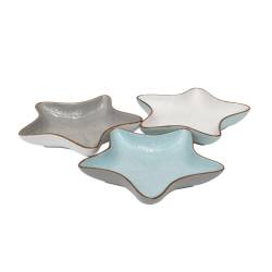 Coppetta stella marina Mediterraneo Novità Home in ceramica colorata cm 23x23x4