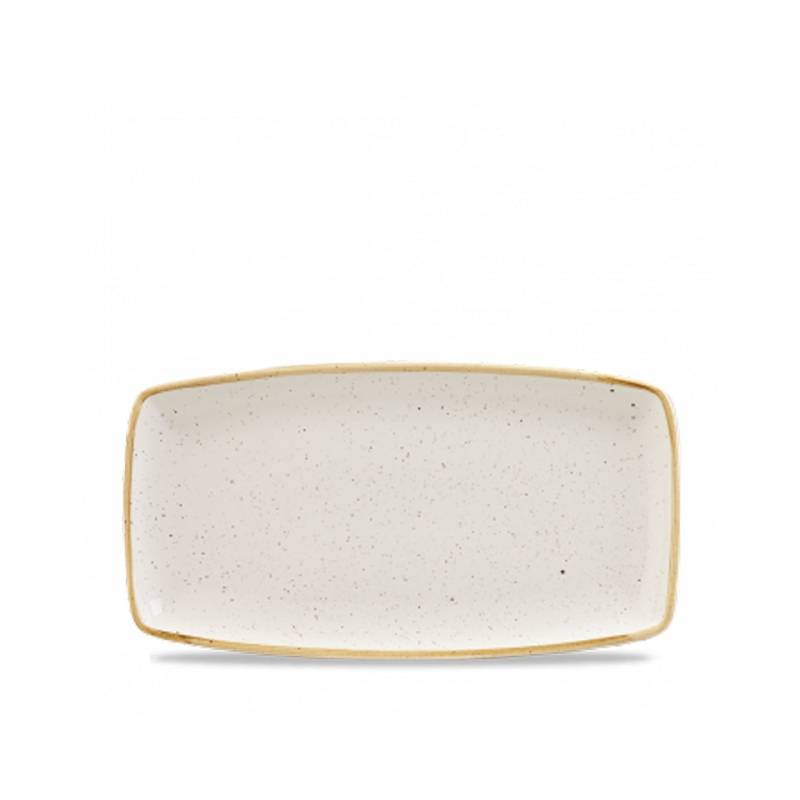 Bandeja de cerámica vitrificada blanca Stonecast Churchill 35x18,5 cm