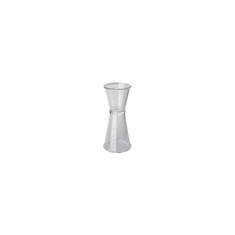 Jigger en plastique transparent cl 2 et 4