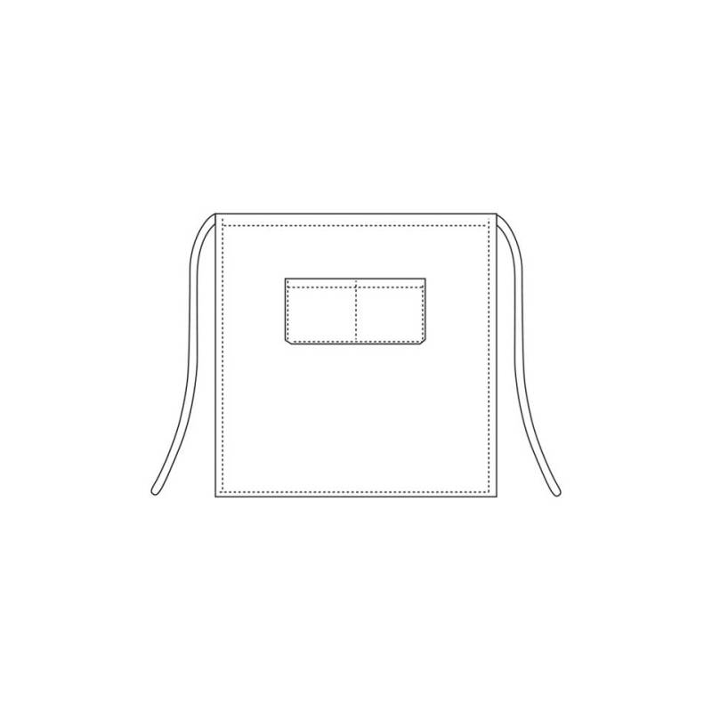 Taillenschürze mit Tasche Egochef 70x70cm khaki