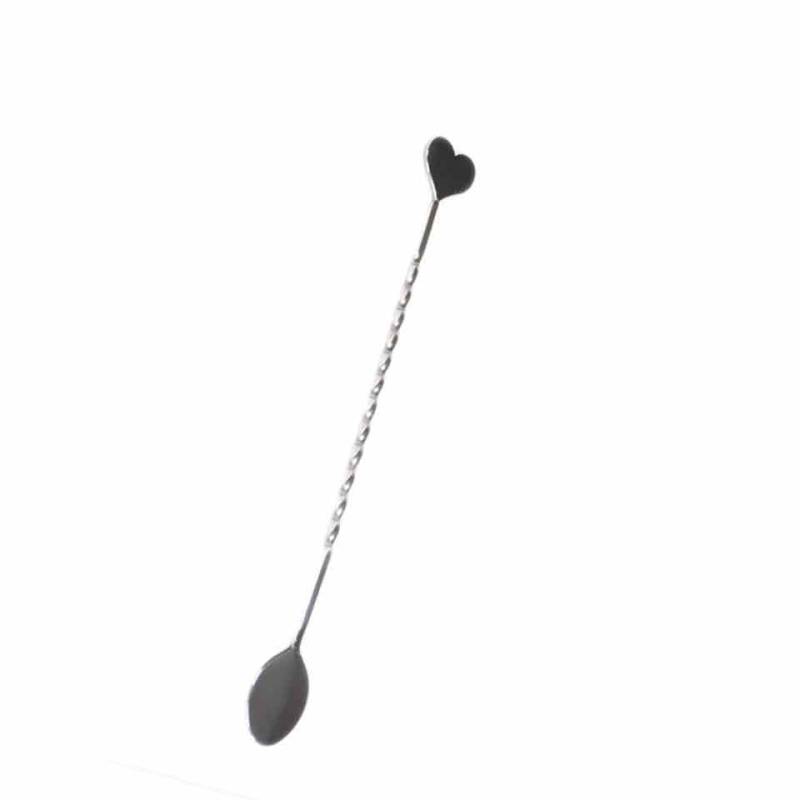 Cuillère de bar Queen of Hearts en acier inoxydable 31,5 cm