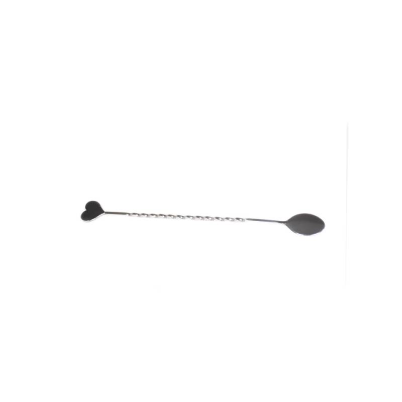 Cuillère de bar Queen of Hearts en acier inoxydable 31,5 cm