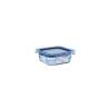 Récipient 1/6 en plastique bleu clair avec couvercle hauteur 6,5 cm